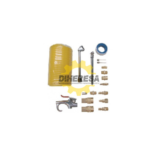 DC-18AK KIT DE ACCESORIOS PARA AIRE DE 18 PIEZAS SILVERLINE | DIHERESA