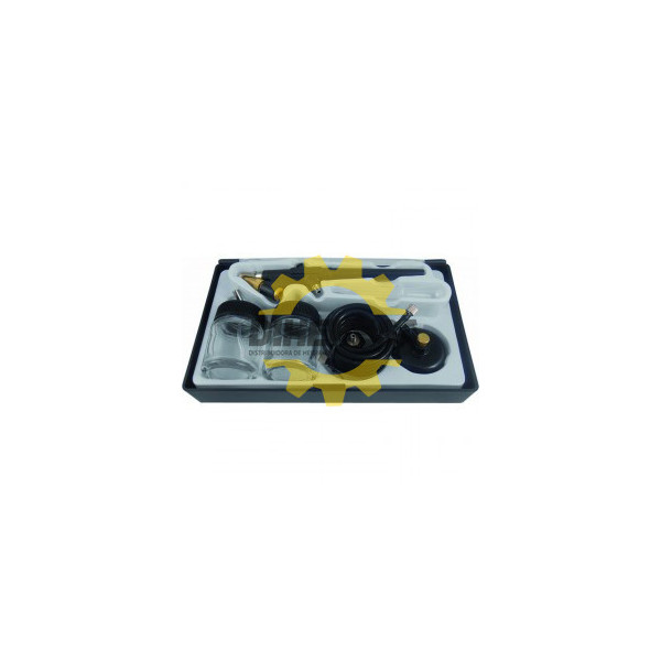 DC-AB1001 PINCEL AEROGRAFICO CON ACCESORIOS C/2 VASOS  ( SIMPLE ACCION ) SILVERLINE | DIHERESA