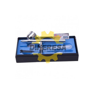 DC-AB1003 PINCEL AEROGRAFICO  PROFESIONAL CON KIT DE ACCESORIOS  ( DOBLE ACCION ) SILVERLINE | DIHERESA
