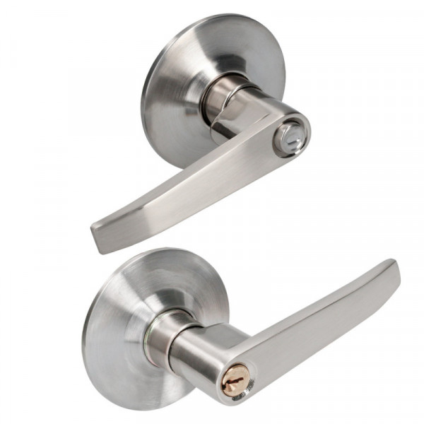 12MAP LOCK Manija tubular recta recámara níquel satinado LOCK | DIHERESA
