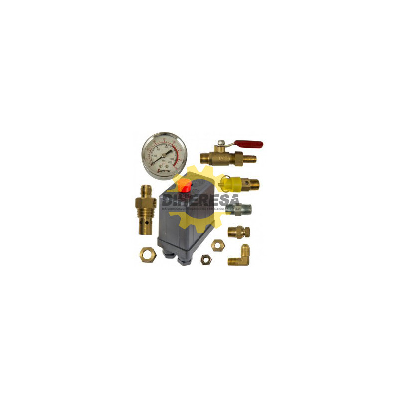 DC-AK1-38 KIT P/CONTROL DE AIRE C/AUTOMATICO TIPO FURNAS Y C/CHECK EN ANGULO DE 3/8 SILVERLINE | DIHERESA DC-AK1-38 KIT P/CONTROL DE AIRE C/AUTOMATICO TIPO FURNAS Y C/CHECK EN ANGULO DE 3/8 SILVERLINE | DIHERESA