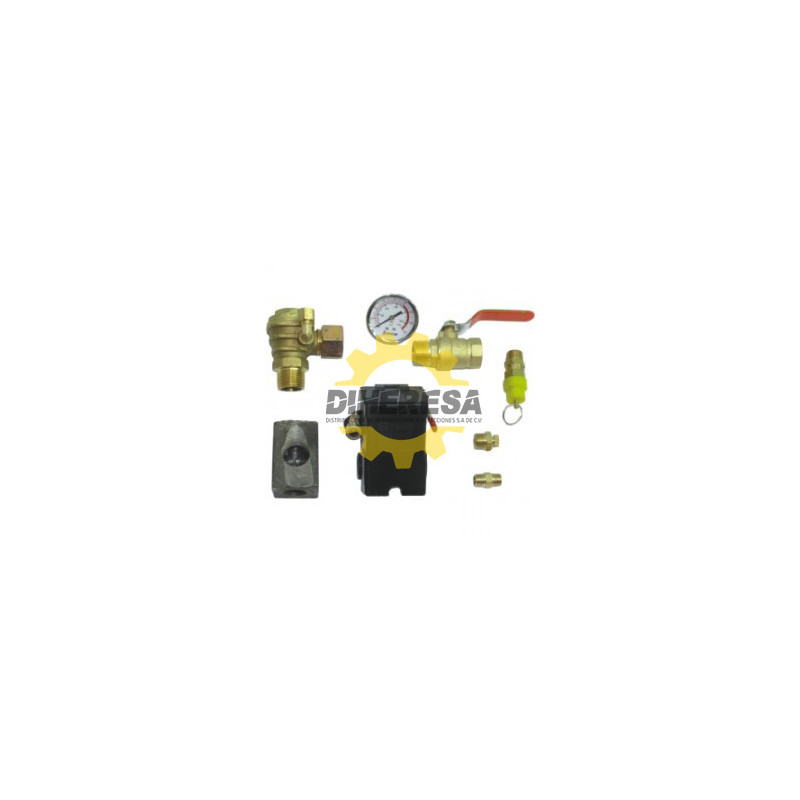 DC-AK2 KIT P/CONTROL DE AIRE C/AUTOMATICO TIPO ITALIANO Y C/CHECK EN ANGULO DE 3/4 SILVERLINE | DIHERESA