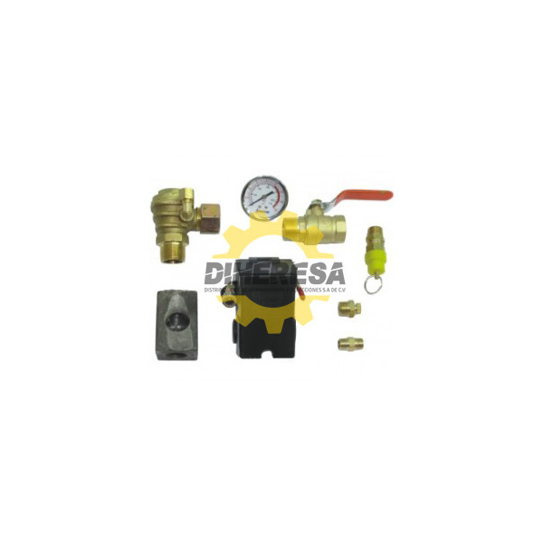 DC-AK2 KIT P/CONTROL DE AIRE C/AUTOMATICO TIPO ITALIANO Y C/CHECK EN ANGULO DE 3/4 SILVERLINE | DIHERESA