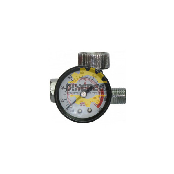 DC-AR160G REGULADOR DE PRESION DE  1/4  CON MANOMETRO   (MINI) SILVERLINE | DIHERESA
