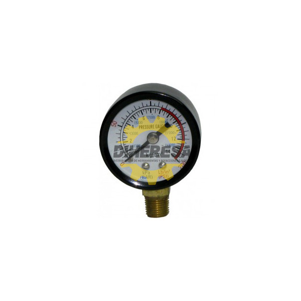DC-PG15S MANOMETRO P/LINEAS DE AIRE  1/8 (ROSCA ABAJO)  CARATULA DE  1-1/2.-  0-200 PSI SILVERLINE | DIHERESA
