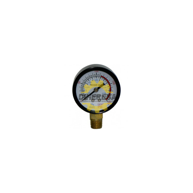DC-PG20S MANOMETRO P/LINEAS DE AIRE 1/4 (ROSCA ABAJO) CARATULA DE 2. - 0-200 PSI SILVERLINE | DIHERESA DC-PG20S MANOMETRO P/LINEAS DE AIRE 1/4 (ROSCA ABAJO) CARATULA DE 2. - 0-200 PSI SILVERLINE | DIHERESA