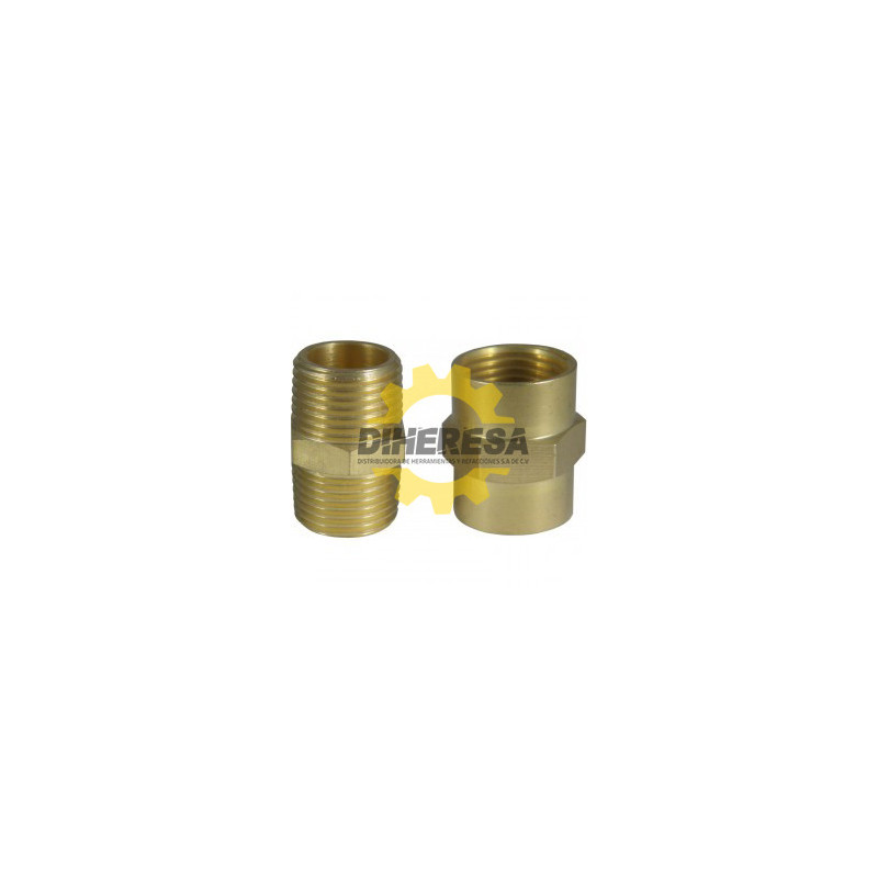 DC-NIPCOP1-4 NIPLE Y COPLE DE 1/4 - SET DE 2 PIEZAS SILVERLINE | DIHERESA DC-NIPCOP1-4 NIPLE Y COPLE DE 1/4 - SET DE 2 PIEZAS SILVERLINE | DIHERESA