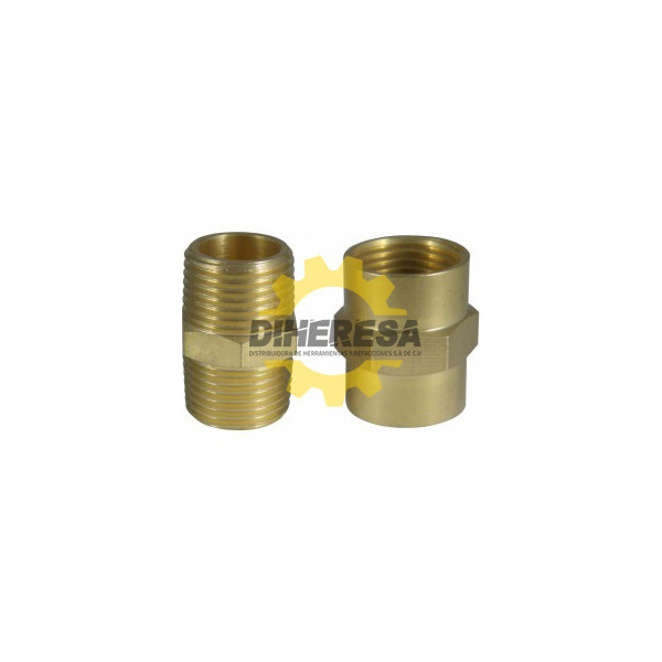 DC-NIPCOP1-4 NIPLE Y COPLE DE 1/4 - SET DE  2 PIEZAS SILVERLINE | DIHERESA