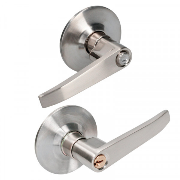 13MAP LOCK Manija tubular recta baño níquel satinado LOCK | DIHERESA
