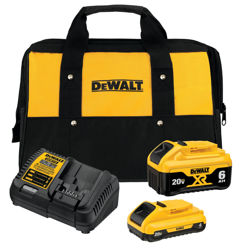 DCB246CK JGO. 2 BATERÍAS DE 4AH Y 6AH+CARGADOR DCB1106 6AH+BOLSA DCB246CK JGO. 2 BATERÍAS DE 4AH Y 6AH+CARGADOR DCB1106 6AH+BOLSA