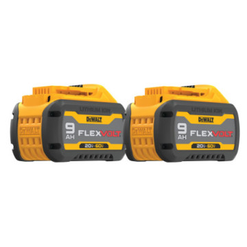 DCB609-2 JGO. 2 BATERÍAS FLEXVOLT 9.0AH P/HERRAMIENTAS 20V, 60V