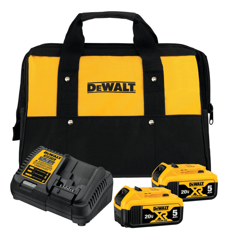 DCB205-2CK KIT 2-BATERÍAS 5.0AH 20V+CARGADOR 12-20V+BOLSA HERRAMIENTAS DCB205-2CK KIT 2-BATERÍAS 5.0AH 20V+CARGADOR 12-20V+BOLSA HERRAMIENTAS