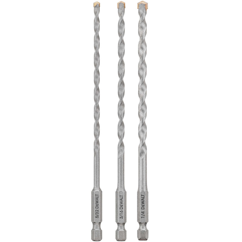 DWA5103 JGO.3 BROCAS DE MAMPOSTERÍA 5/32", 3/16", 1/4" IMPACTO DWA5103 JGO.3 BROCAS DE MAMPOSTERÍA 5/32", 3/16", 1/4" IMPACTO