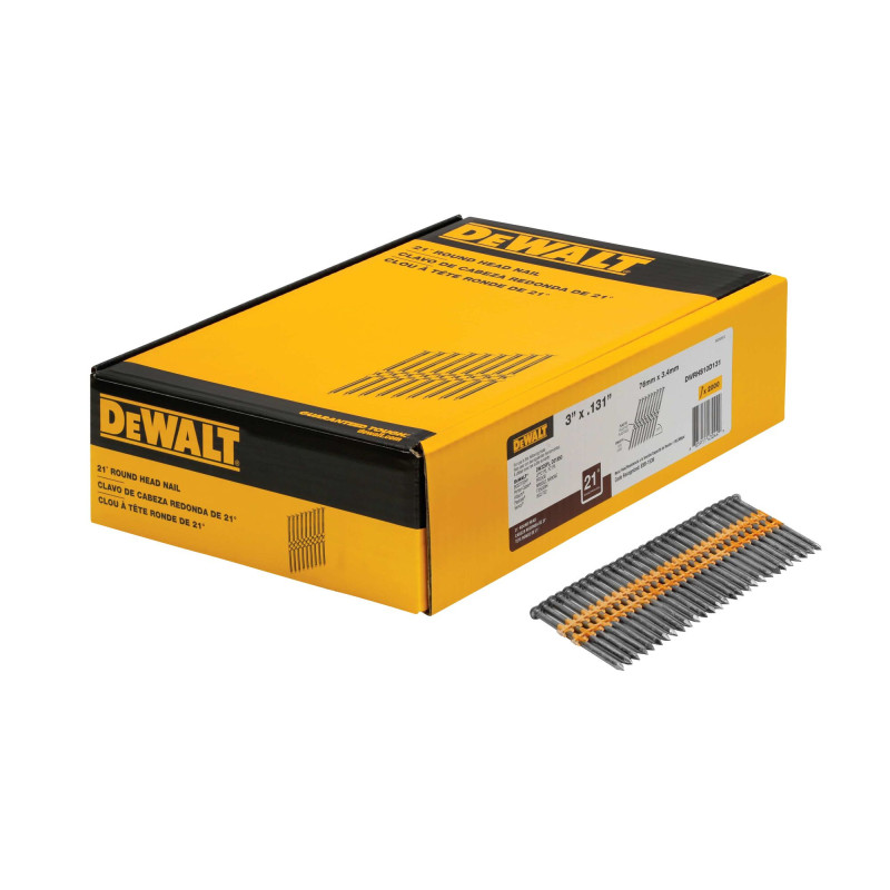 DWRHS10D131 CLAVO DE ENMARCADO 3"X.131" CABEZA REDONDA 21° DWRHS10D131 CLAVO DE ENMARCADO 3"X.131" CABEZA REDONDA 21°