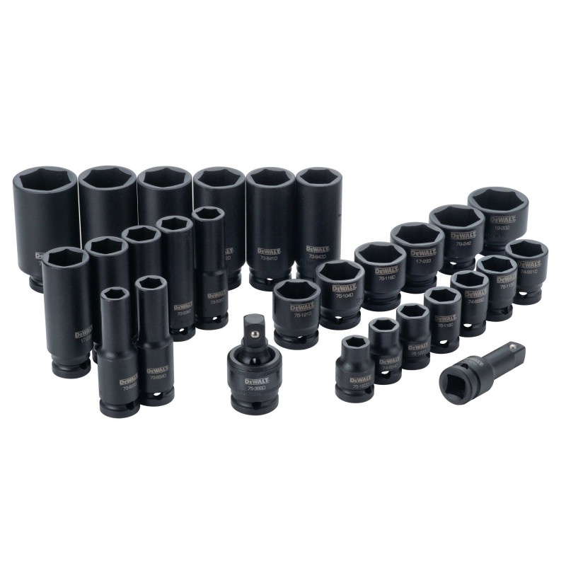 DWMT19244 JGO. 28 DADOS IMPACTO ESTÁNDAR 1/2" 6PT C/MALETÍN DWMT19244 JGO. 28 DADOS IMPACTO ESTÁNDAR 1/2" 6PT C/MALETÍN