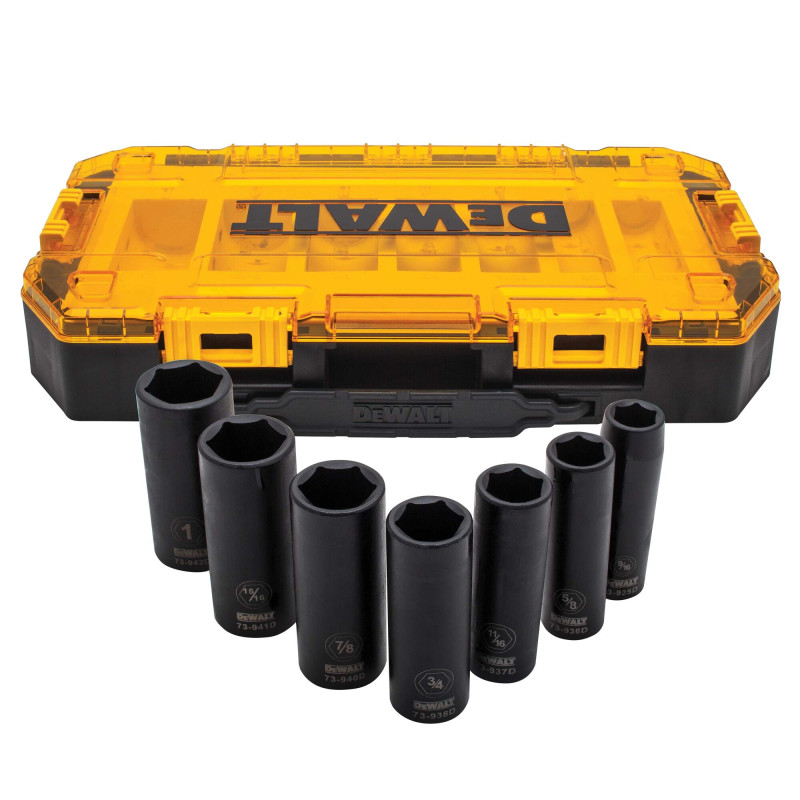 DWMT74736 JGO. 7 DADOS IMPACTO LARGOS 1/2" C/ESTUCHE DWMT74736 JGO. 7 DADOS IMPACTO LARGOS 1/2" C/ESTUCHE