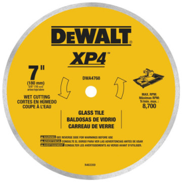 DWA4768 DISCO CORTE DIAMANTE 7"  BALDOSAS DE VIDRIO