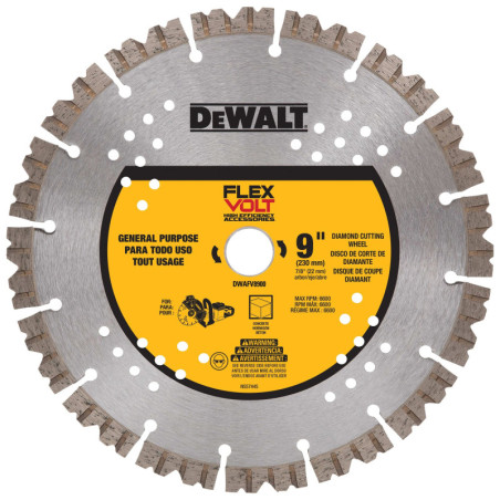 DWAFV8900 DISCO CORTE DIAMATE FLEXVOLT  9"  USO GENERAL