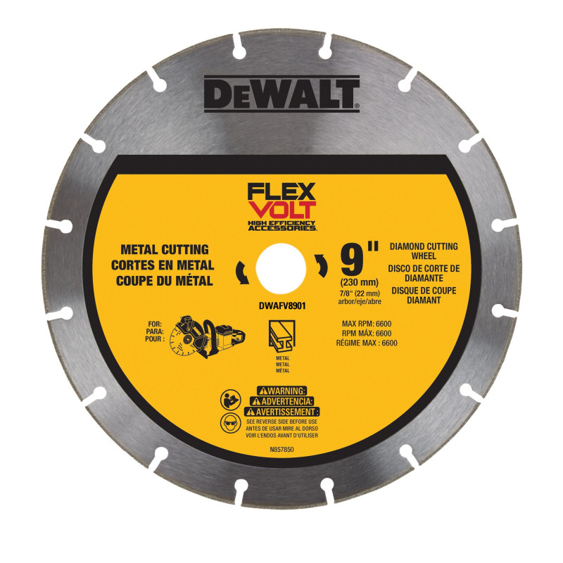DWAFV8901 DISCO CORTE DIAMANTE FLEXVOLT 9" METAL DWAFV8901 DISCO CORTE DIAMANTE FLEXVOLT 9" METAL