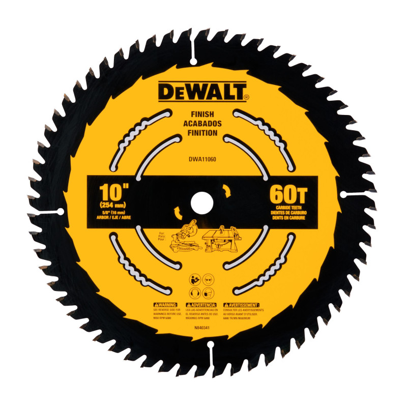 DWA11060 DISCO DE SIERRA 10" 60T ACABADO FINO DWA11060 DISCO DE SIERRA 10" 60T ACABADO FINO