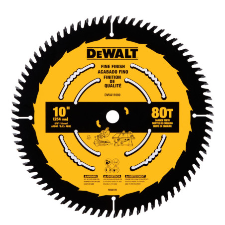DWA11080 DISCO DE SIERRA 10" 80T ACABADO FINO