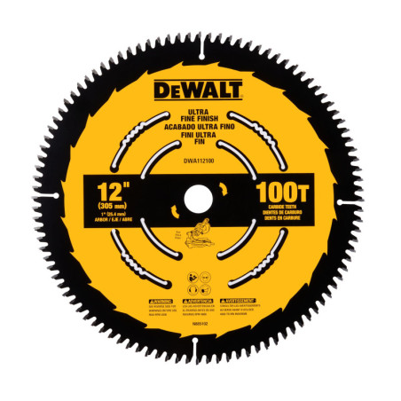 DWA112100 DISCO DE SIERRA 12" 100T ACABADO ULTRA FINO
