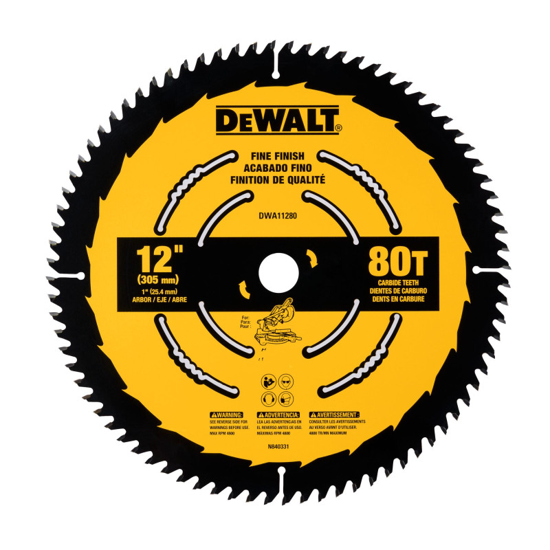 DWA11280 DISCO DE SIERRA 12" 80T ACABADO FINO DWA11280 DISCO DE SIERRA 12" 80T ACABADO FINO