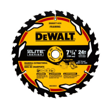 DWAW71424 DISCO DE SIERRA CIRCULAR ELITE 7-1/4" 24T