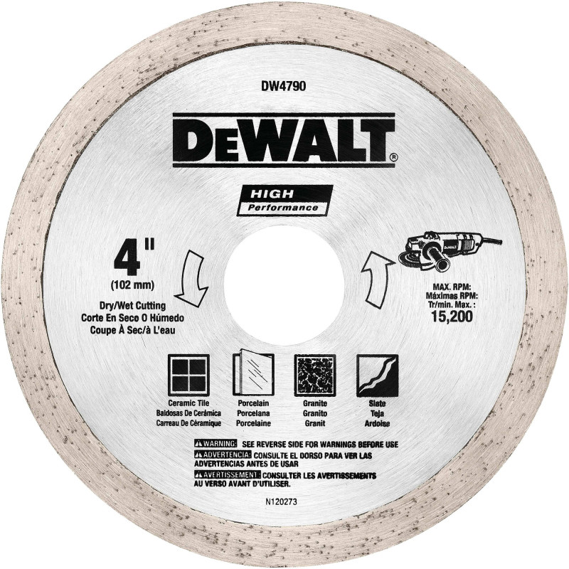DW4790 DISCO DE CORTE HP 4" TRABAJA EN SECO Y HÚMEDO DW4790 DISCO DE CORTE HP 4" TRABAJA EN SECO Y HÚMEDO