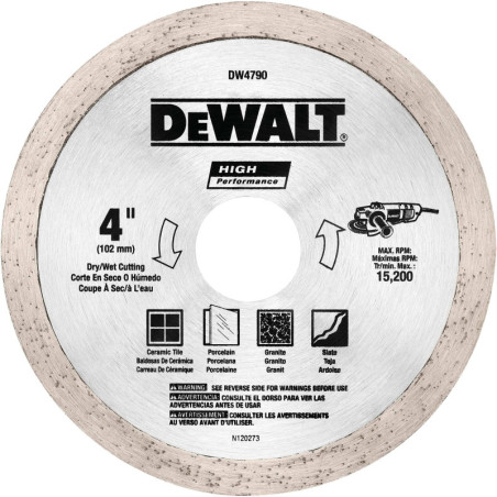 DW4790 DISCO DE CORTE HP 4" TRABAJA EN SECO Y HÚMEDO