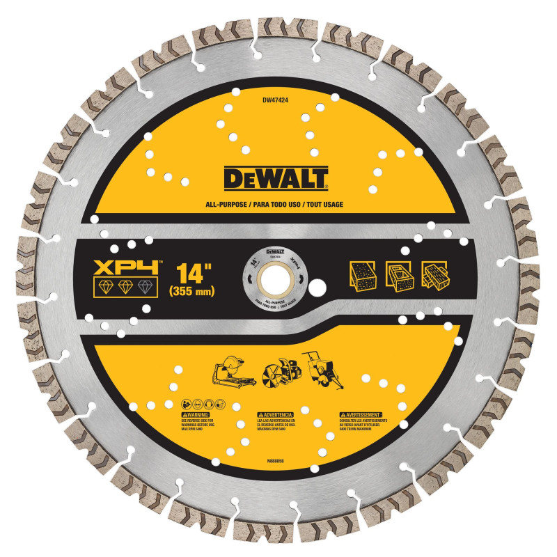 DW47424 DISCO CORTE SEGMENTADO DIAMANTE 14" MULTI USO XP4