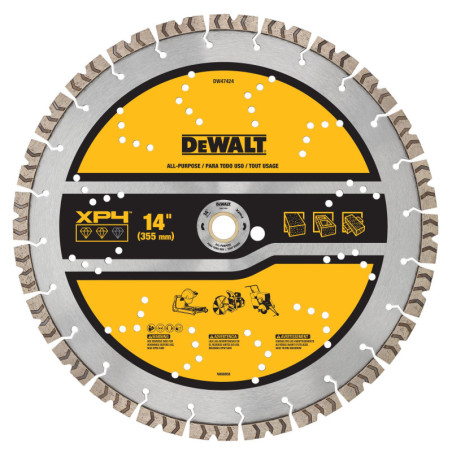 DW47424 DISCO CORTE SEGMENTADO DIAMANTE 14" MULTI USO XP4