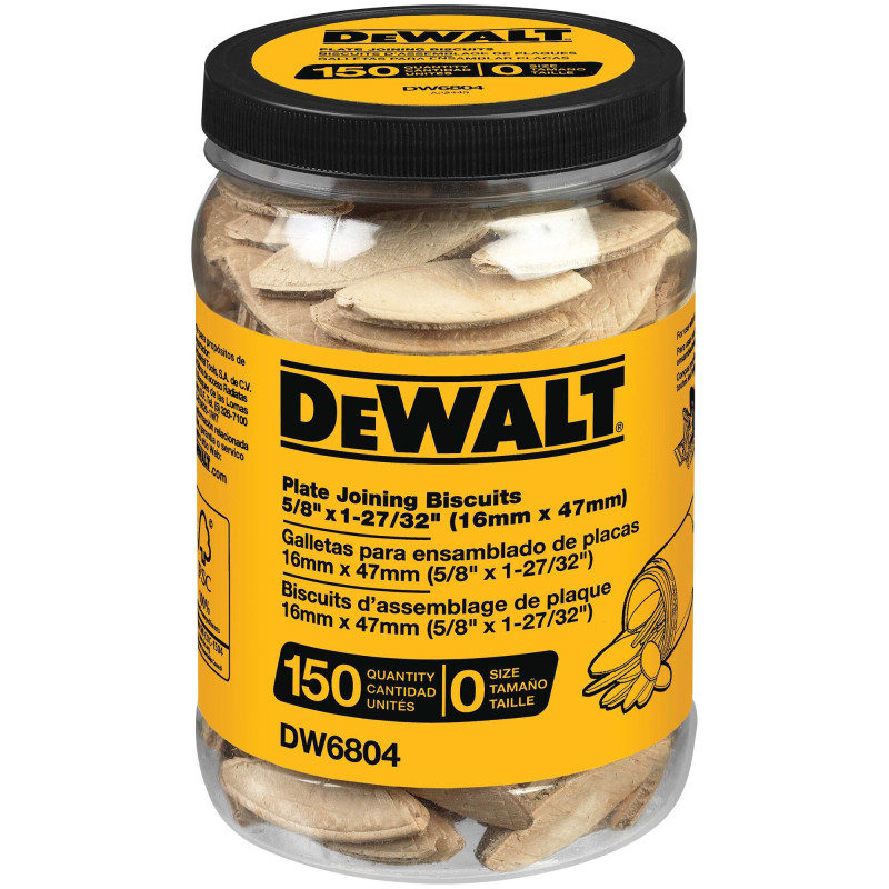 DW6804 GALLETAS PARA CARPINTERÍA #0 BOTE CON 150PZ DW6804 GALLETAS PARA CARPINTERÍA #0 BOTE CON 150PZ