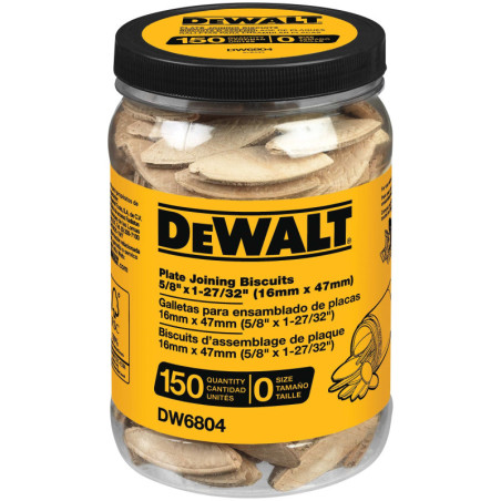 DW6804 GALLETAS PARA CARPINTERÍA #0 BOTE CON 150PZ