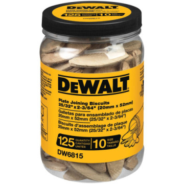 DW6815 GALLETAS PARA CARPINTERÍA #10 BOTE CON 125PZ
