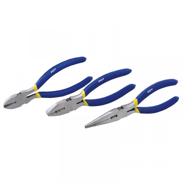 142020 FOY Juego de 3 pinzas para electricista 6" y 8" Foy | DIHERESA