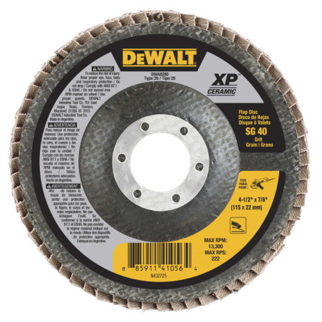 DWA8280 DISCO LAMINADO 4-1/2"X7/8" GRANO 40 T29 XP CERÁMICA