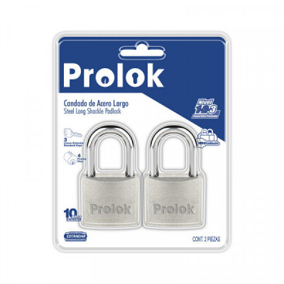 P22L452 LOCK Juego 2 candados acero largo 45mm