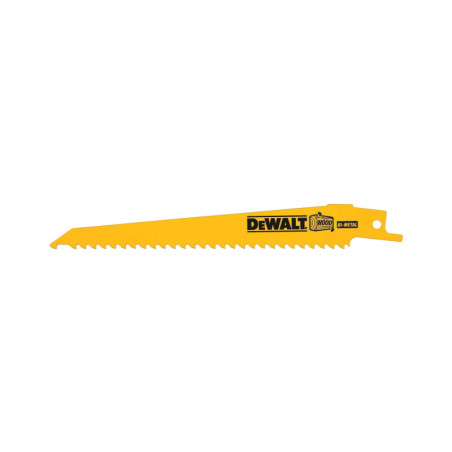 DW4802N25 SEGUETA RECÍPROCA 6" 6TPI BI-METAL PARA MADERA