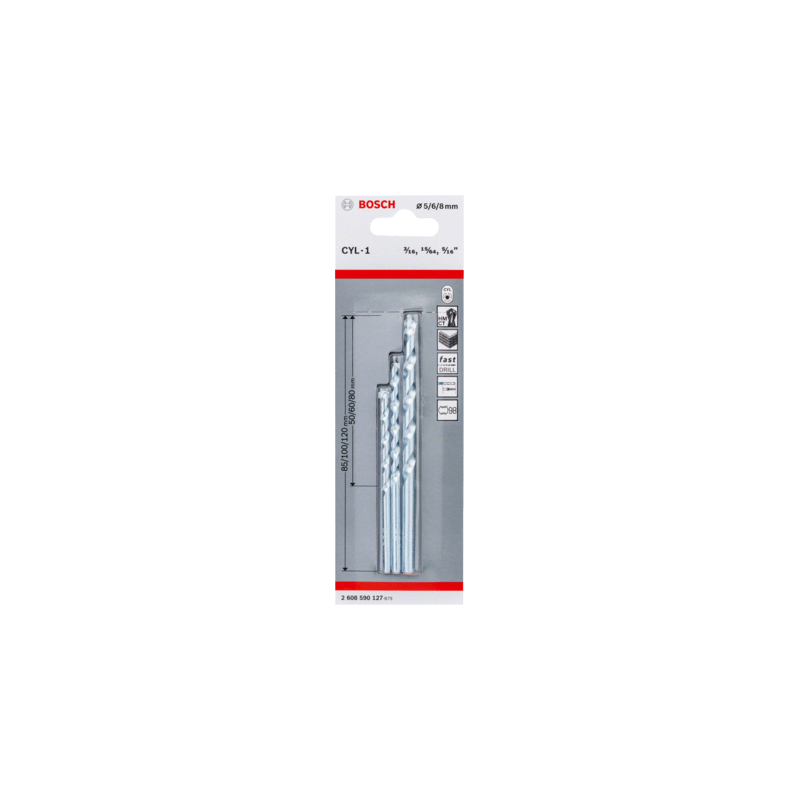 2608590127 SET BROCAS CYL-1 | 3pz. 2608590127 SET BROCAS CYL-1 | 3pz.