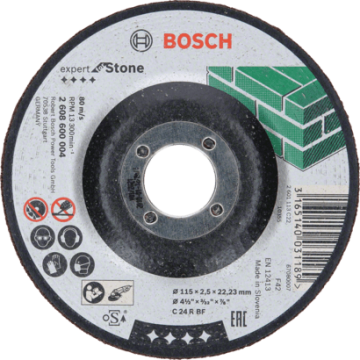 2608600004 DISCO ABR.  |  CORTE  |  EXPERT  |  PIEDRA  |  CTO DEPRIMIDO  |  4-1/2"x1/8"