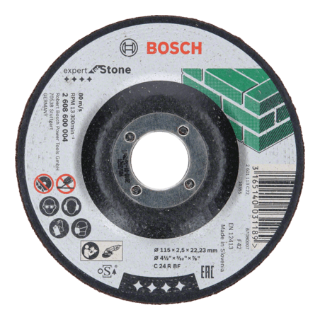 2608600004 DISCO ABR.  |  CORTE  |  EXPERT  |  PIEDRA  |  CTO DEPRIMIDO  |  4-1/2"x1/8"