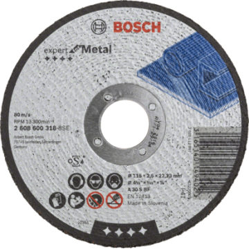2608600318 DISCO ABR.  |  CORTE  |  EXPERT  |  METAL  |  CTO RECTO  |  4-1/2"x1/8"