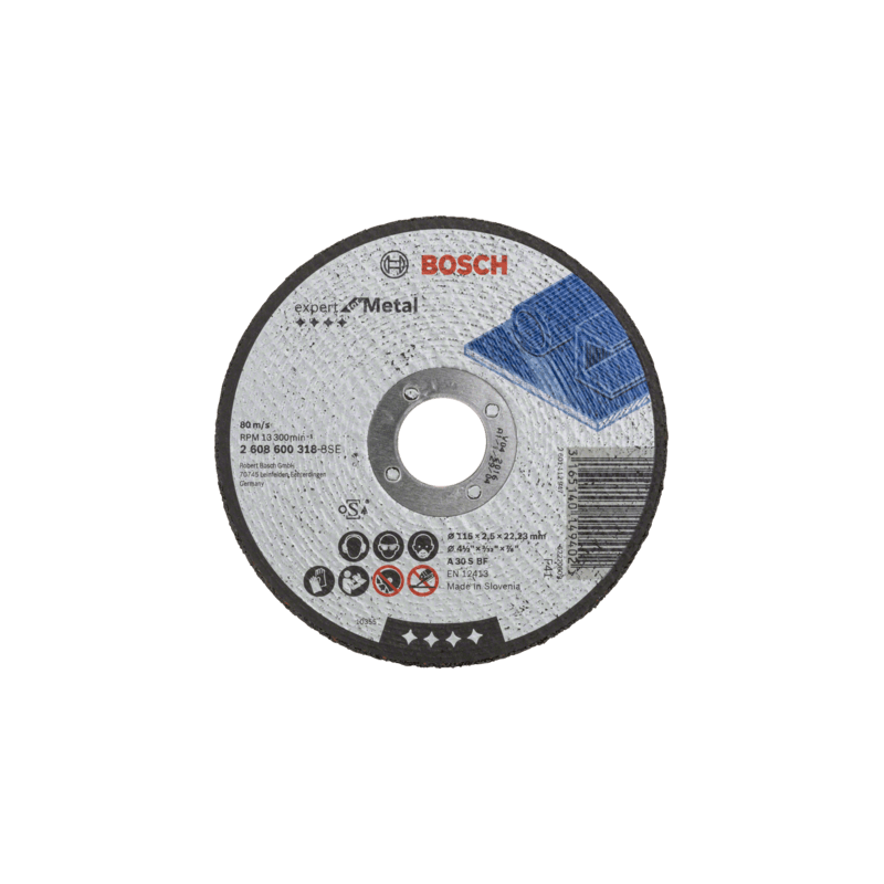 2608600318 DISCO ABR.  |  CORTE  |  EXPERT  |  METAL  |  CTO RECTO  |  4-1/2"x1/8"