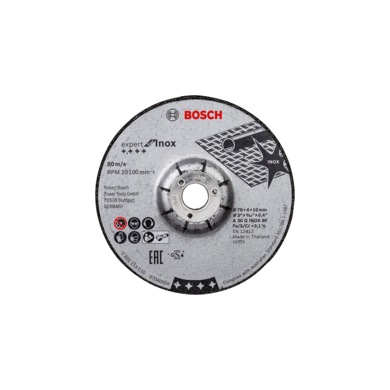 2608601705 DISCO ABR. | DESBASTE | EXPERT | INOX | CTO DEPRIMIDO | 3"x5/32"x0,4" | 2pz 2608601705 DISCO ABR. | DESBASTE | EXPERT | INOX | CTO DEPRIMIDO | 3"x5/32"x0,4" | 2pz
