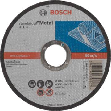 2608603163 DISCO ABR.  |  CORTE  |  STANDARD  |  METAL  |  CTO RECTO  |  4-1/2"x1/16"  |  ULTRA DELGADO