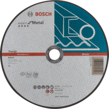 2608603400 DISCO ABR.  |  CORTE  |  EXPERT  |  METAL  |  CTO RECTO  |  9"x5/64"  |  ULTRA DELGADO
