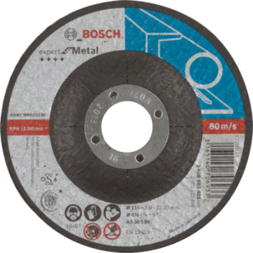 2608603401 DISCO ABR.  |  CORTE  |  EXPERT  |  METAL  |  CTO DEPRIMIDO  |  4-1/2"x1/8"