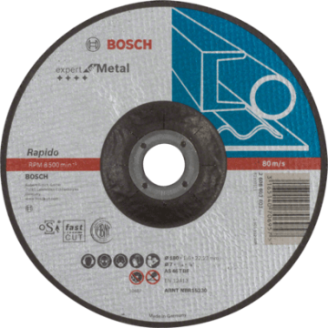 2608603403 DISCO ABR.  |  CORTE  |  EXPERT  |  METAL  |  CTO DEPRIMIDO  |  7"x1/16"  |  ULTRA DELGADO