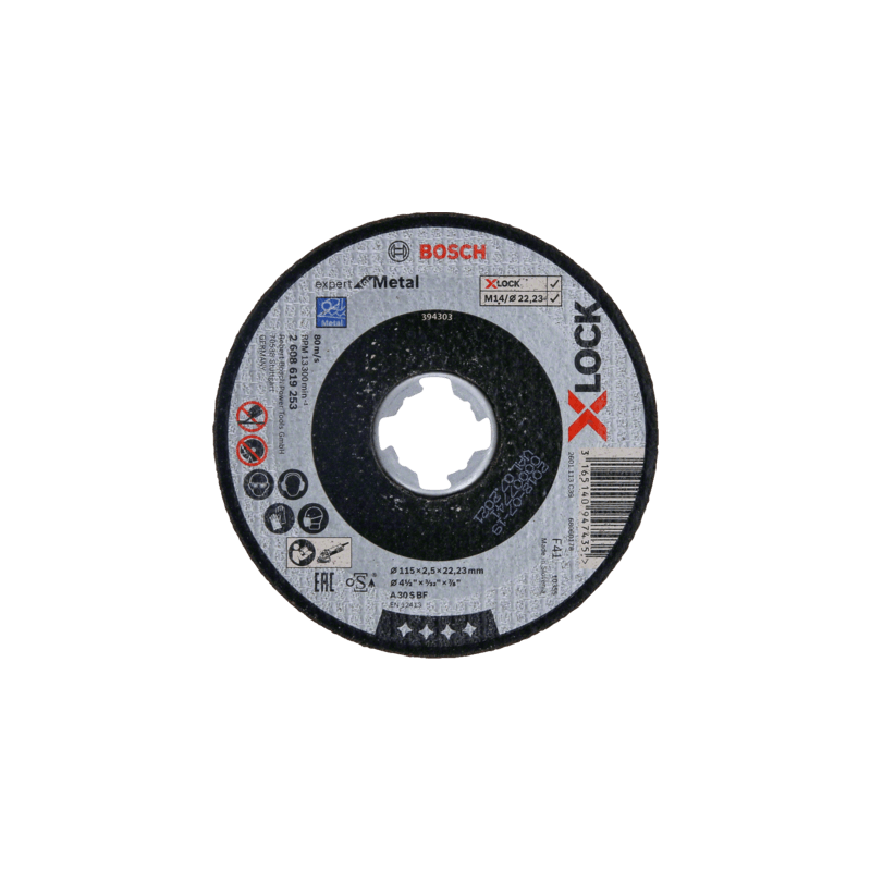 2608619253 DISCO ABR. | CORTE | EXPERT | METAL | X-LOCK | CTO RECTO | 4-1/2"x1/8" 2608619253 DISCO ABR. | CORTE | EXPERT | METAL | X-LOCK | CTO RECTO | 4-1/2"x1/8"
